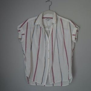 madewell central striped shirt